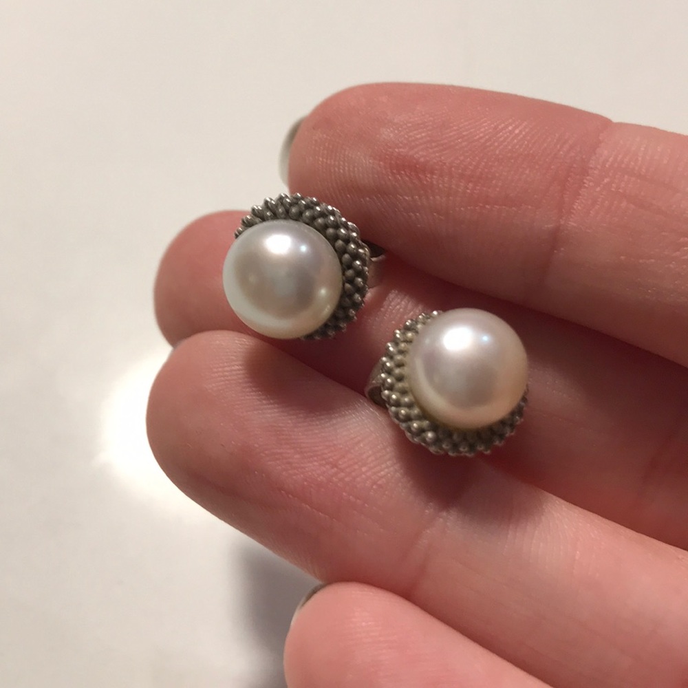 Lagos Luna Pearl Small Stud Earrings